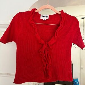 Rouje Red Knit Top